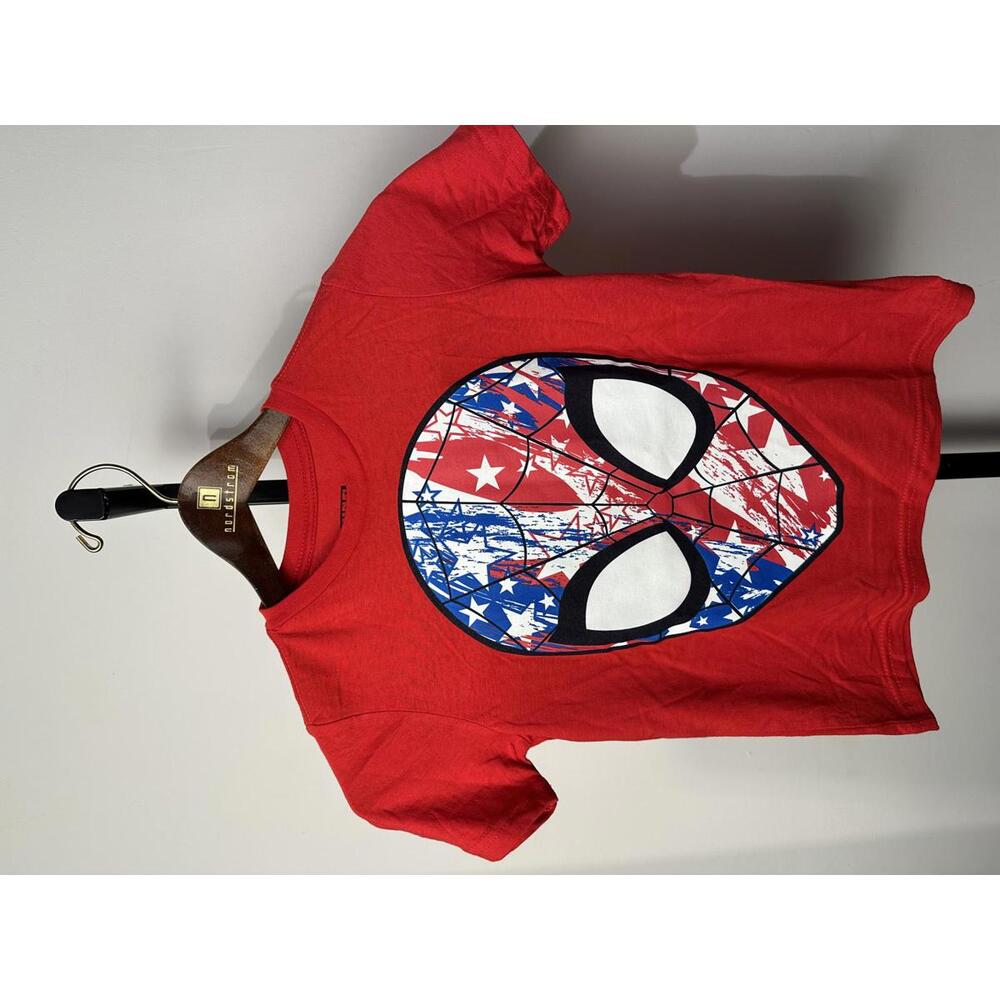 Boys Red Spider-Man T-Shirt Graphic (XS 4/5)